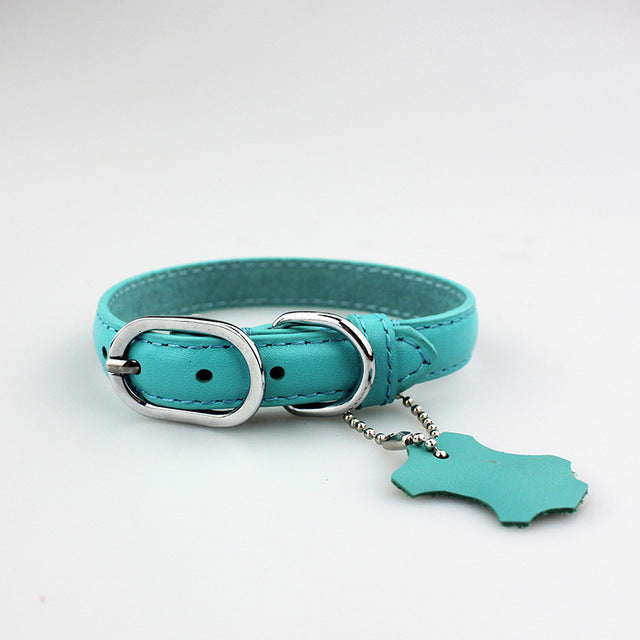 Cowhide Leather Pet Collar