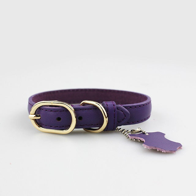 Cowhide Leather Pet Collar